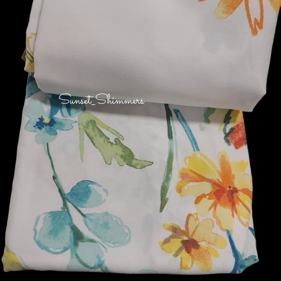 Dkny Watercolor Summer Wild Flower Clinton Floral Fabric Shower Curtain New - Picture 3 of 8